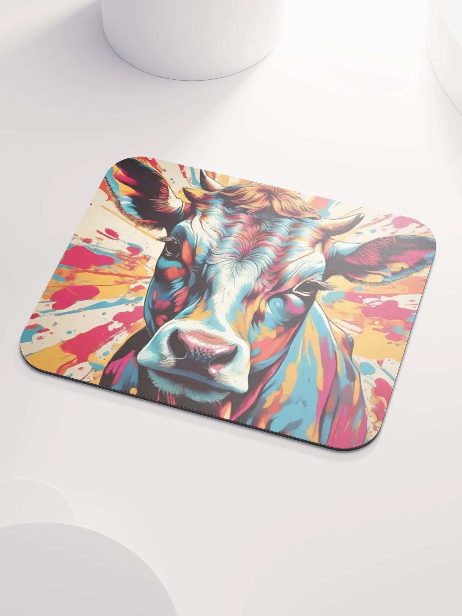 Cow pop-art mouse pad product image (3)