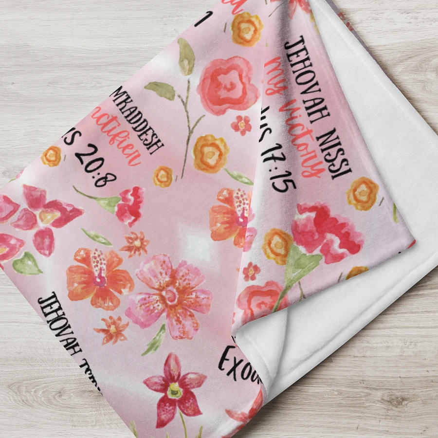 Pink Floral Names Of God Blanket product image (7)