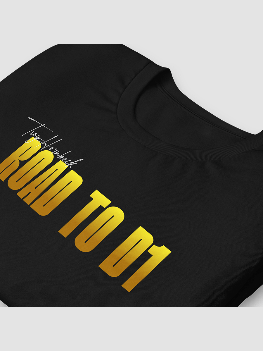 Troy Hornbeck - ROAD TO D1 - Black T-shirt with YELLOW product image (3)