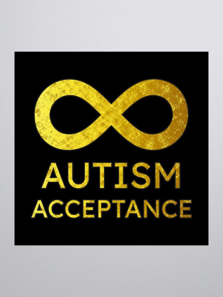 Golden Infinity Autism Acceptance Sticker (No Overlap Lines) product image (1)