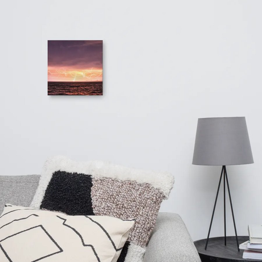 Ocean Lightning Canvas product image (10)