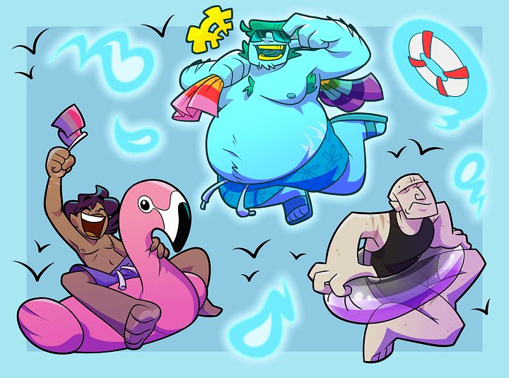 Pool Party Pride stickers product image (1)