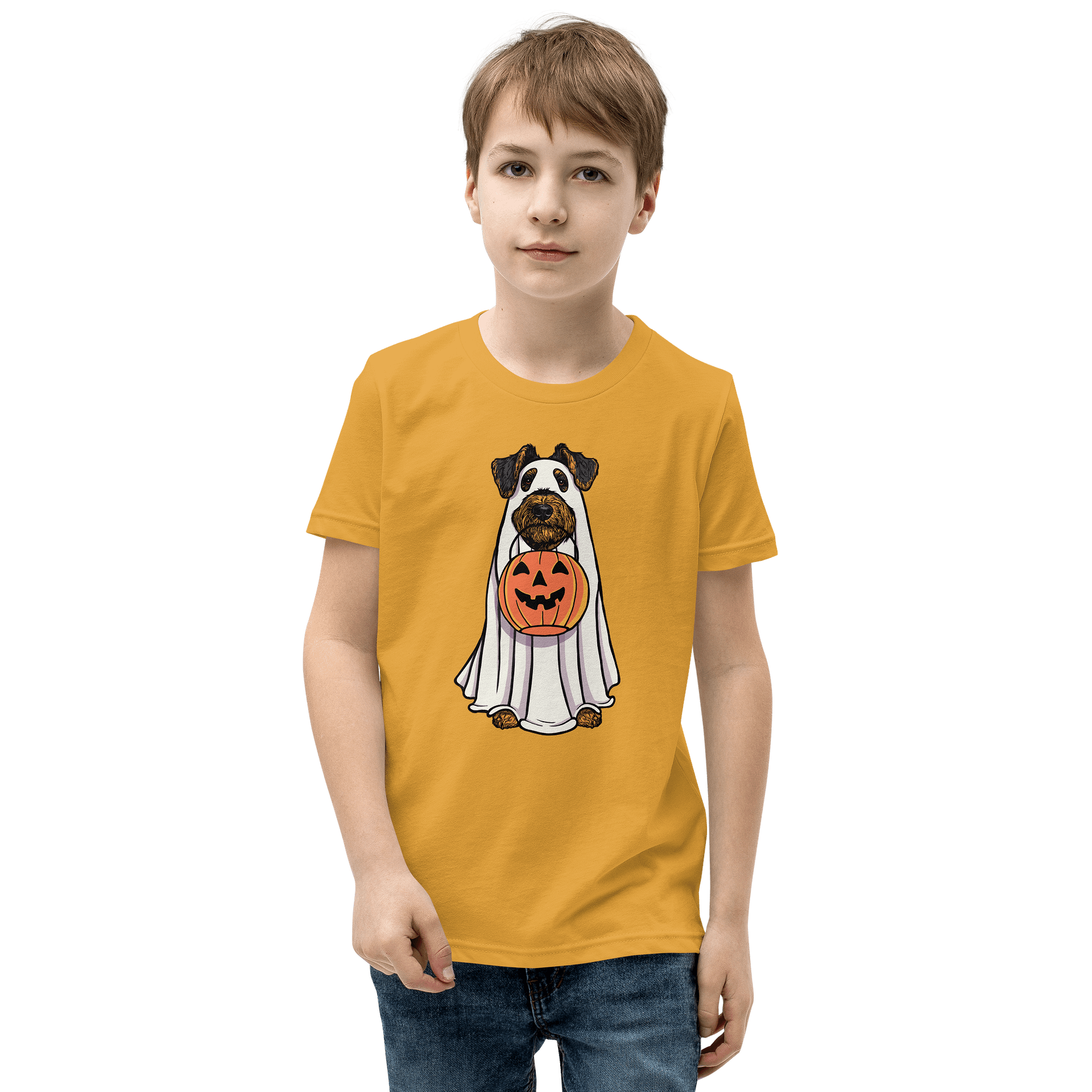 Halloween Airedale Terrier(Black & Tan) Youth T-Shirt product image (1)