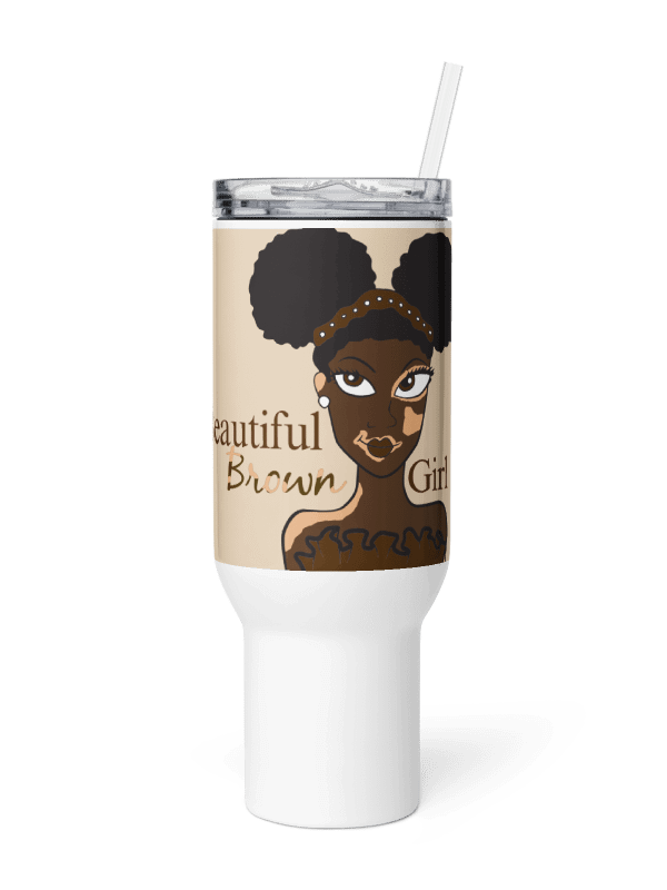 Beautiful Brown Girl Cookies & Cream (Vitiligo) Travel Mug product image (5)