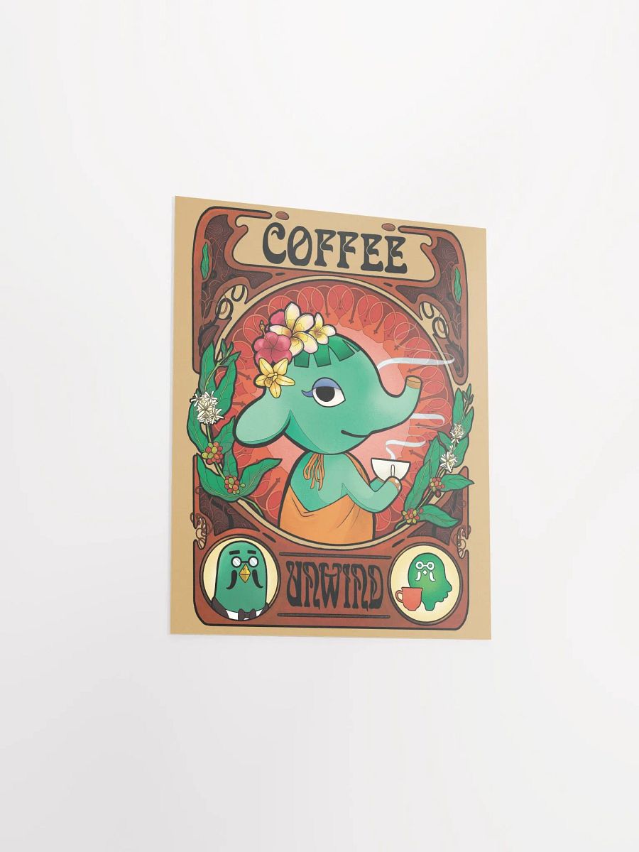 Art Nouveau Coffee-Core Opal Poster product image (9)