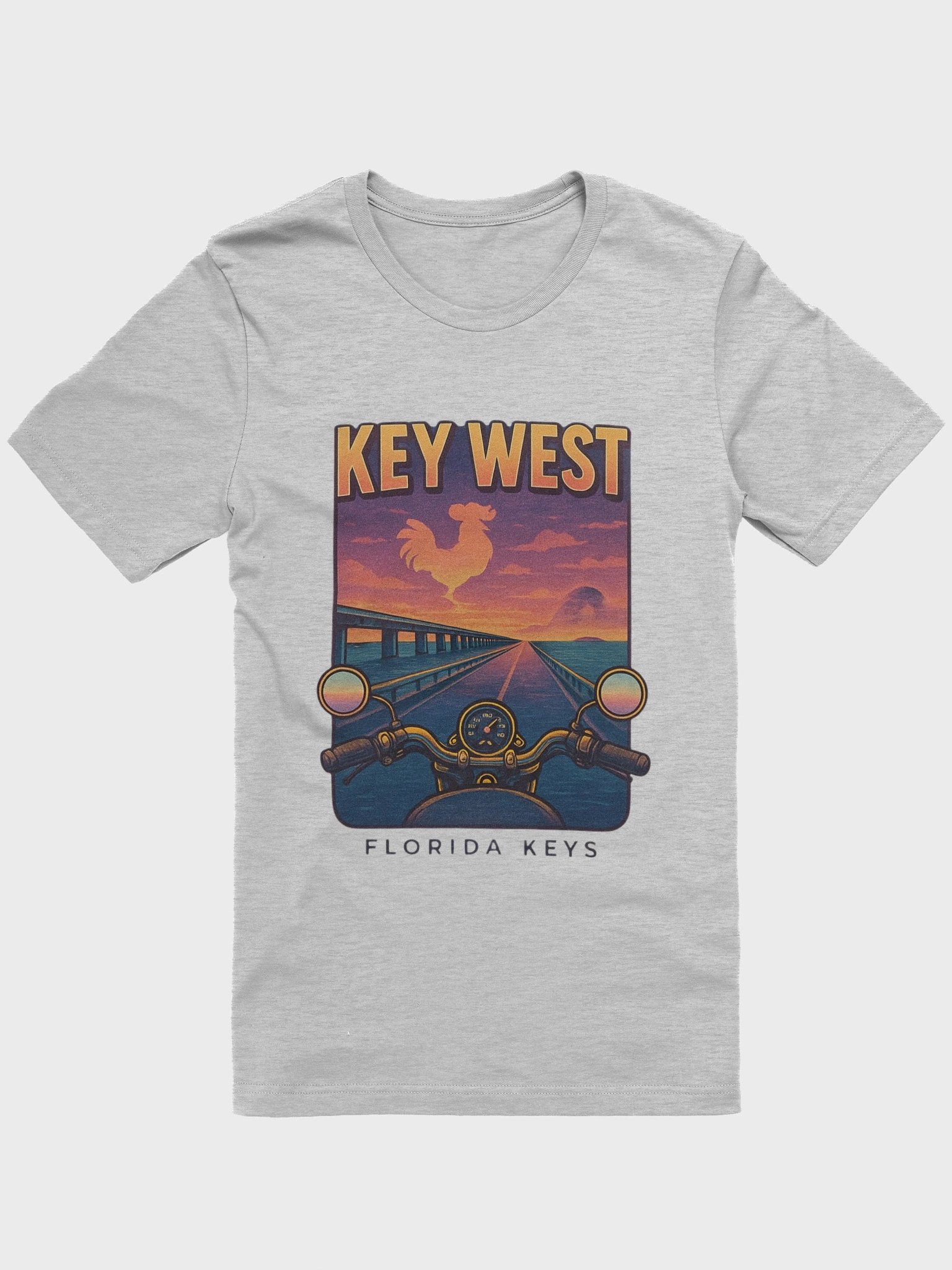 Key West Rider Heather Gray T-shirt Unisex Ultra-Soft Paradise Tee product image (52)