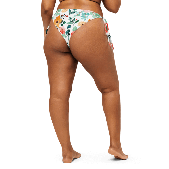 Watercolour Floral Pattern String Bikini Bottom - v7 product image (2)