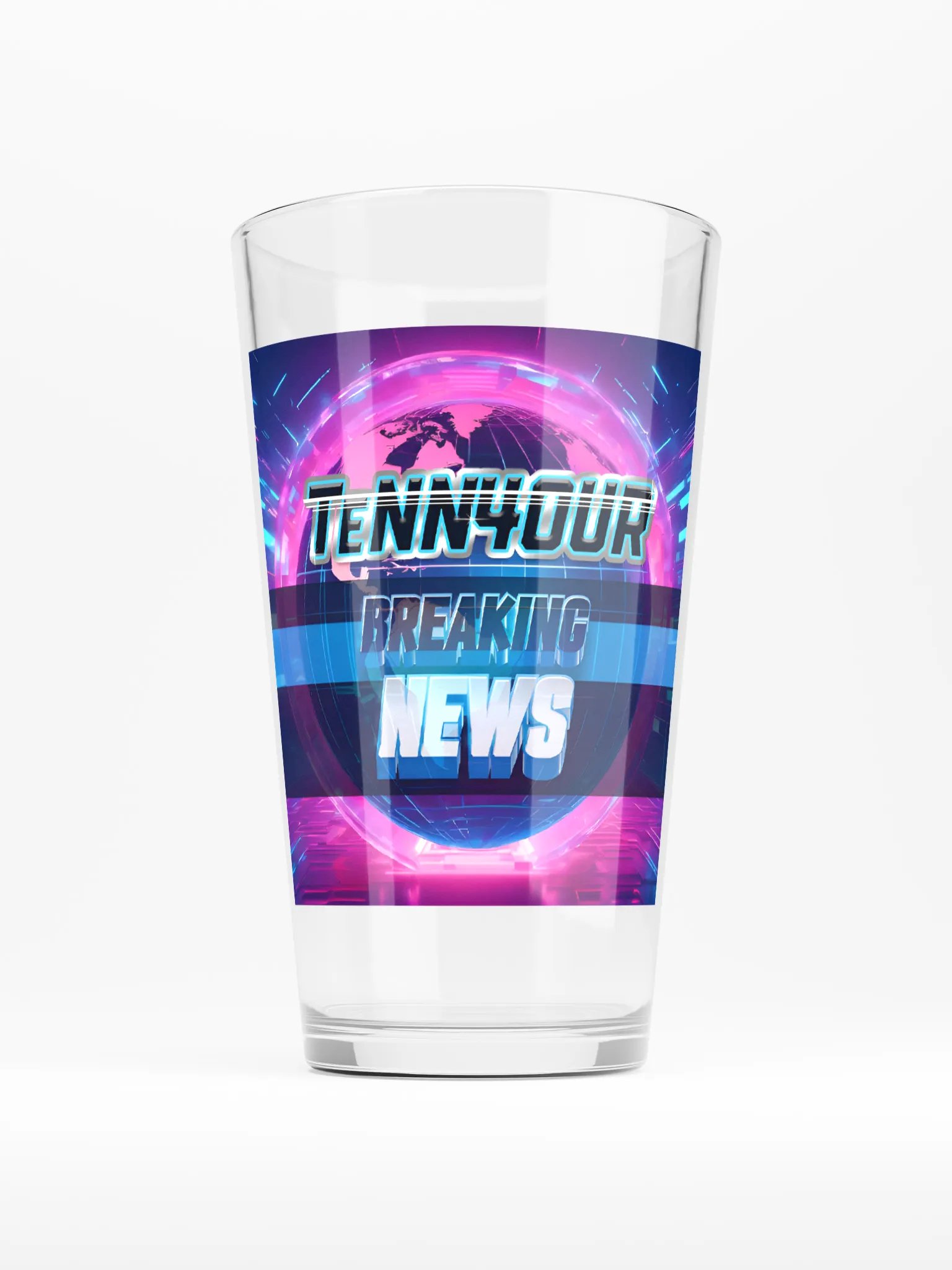 TeNN4OUR Breaking News Shaker Pint Glass product image (1)