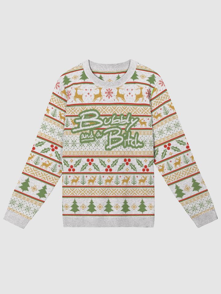 Bubbly and a B*tch (holiday sweater 2) knitwear classic crewneck product image (3)