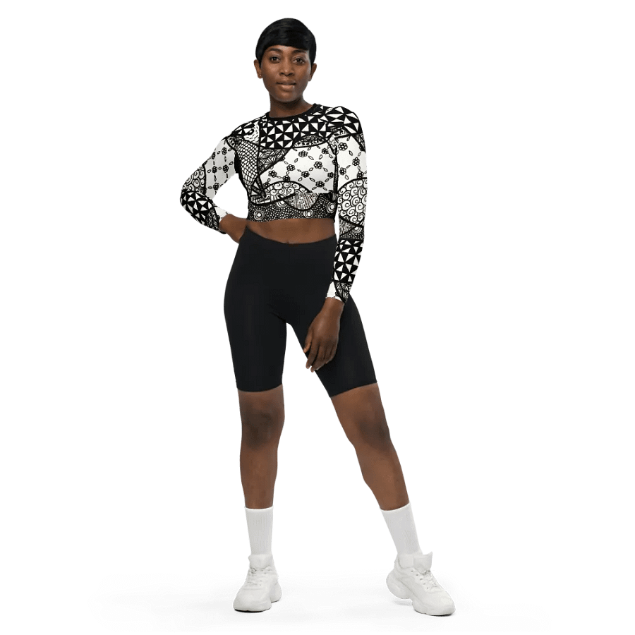 Eclectic Monochrome Vibes Crop Top product image (1)