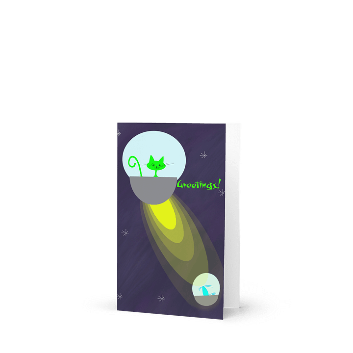 Alien Cat and Mouse Card product image (1)