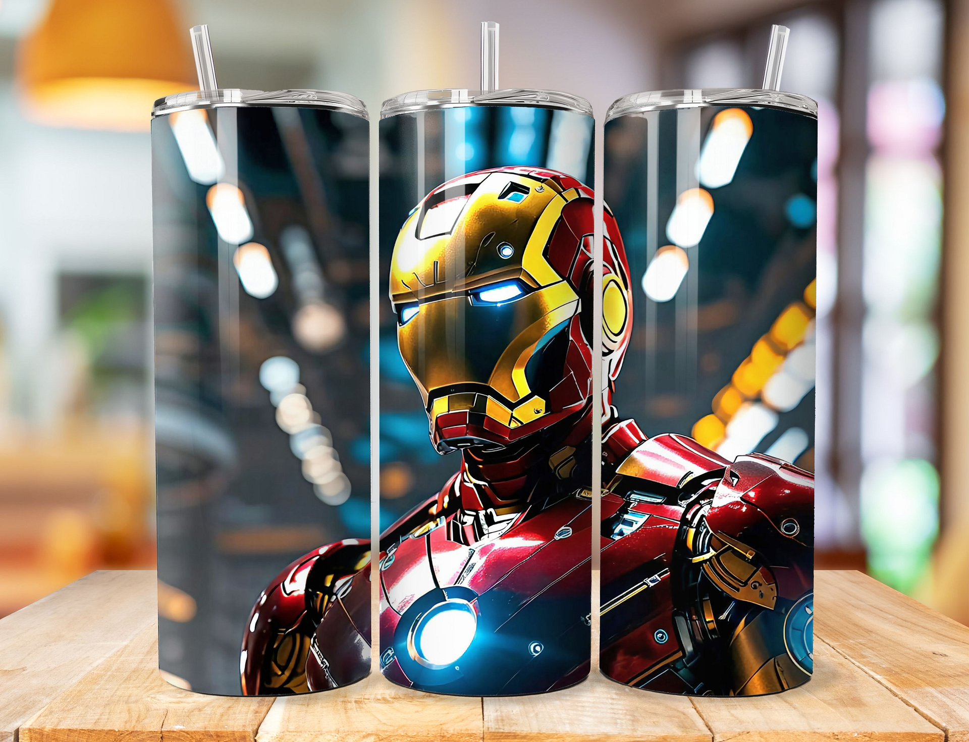 Iron Man 20 oz Stainless Steel Tumbler – Marvel’s Genius in Red and Gold Design product image (1)