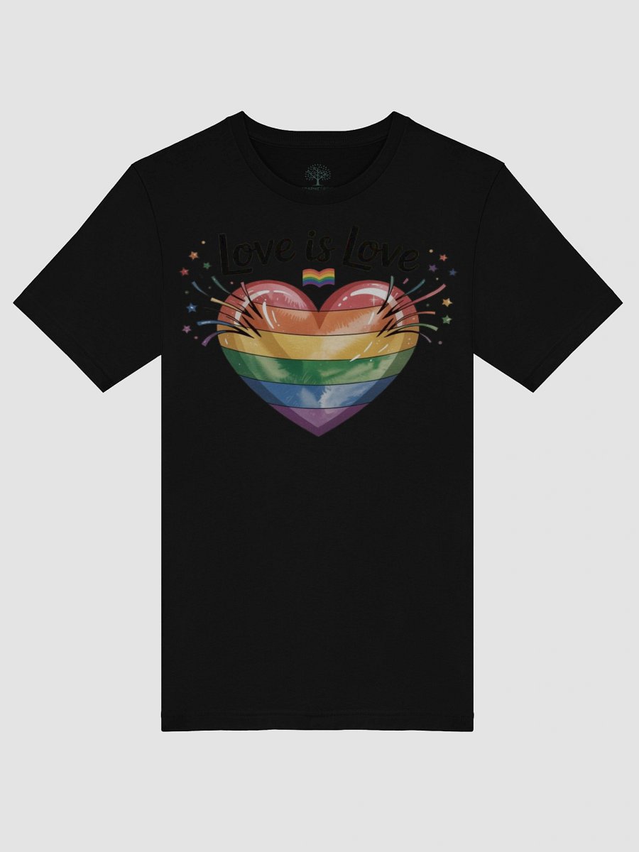 Unisex Pride T-Shirt - 'Love is Love' Rainbow Heart Design | Graphic Grove product image (5)