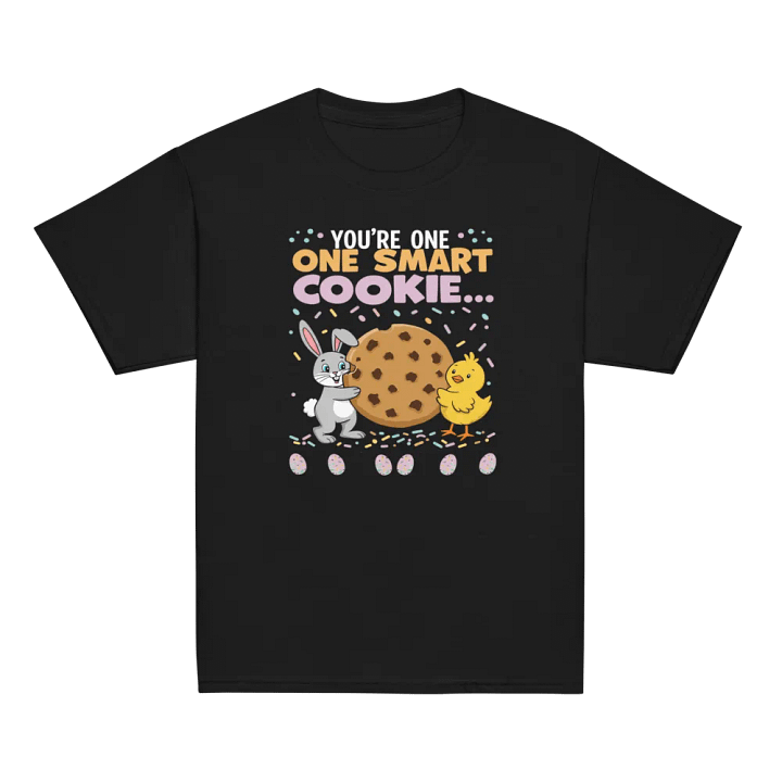 You're One Smart Cookie Easter T-Shirt – Cute Bunny & Chick Design product image (5)