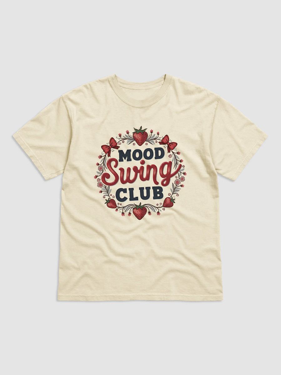 Coquette Aesthetic Mood Swing Club T-Shirt – Red Bows & Strawberries Tee, Soft Girl Style, Vintage Y2K Inspired Graphic Shirt product image (3)