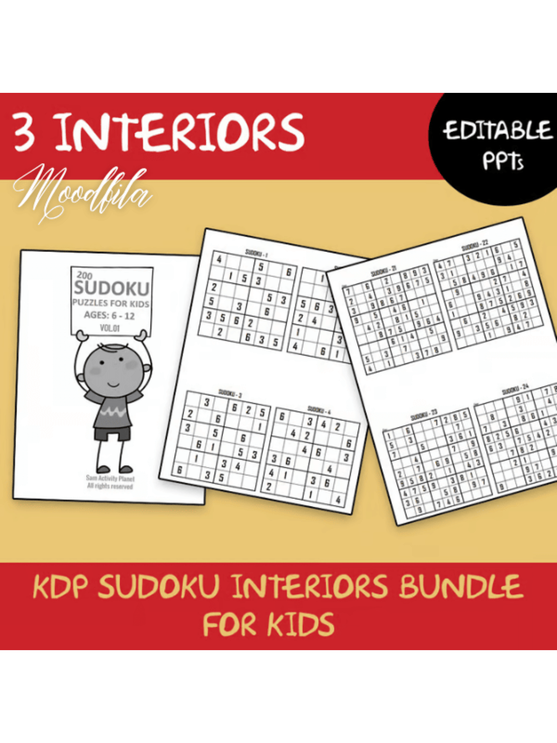 Sudoku For Kids Interiors Bundle - 200 Puzzle/Book product image (1)