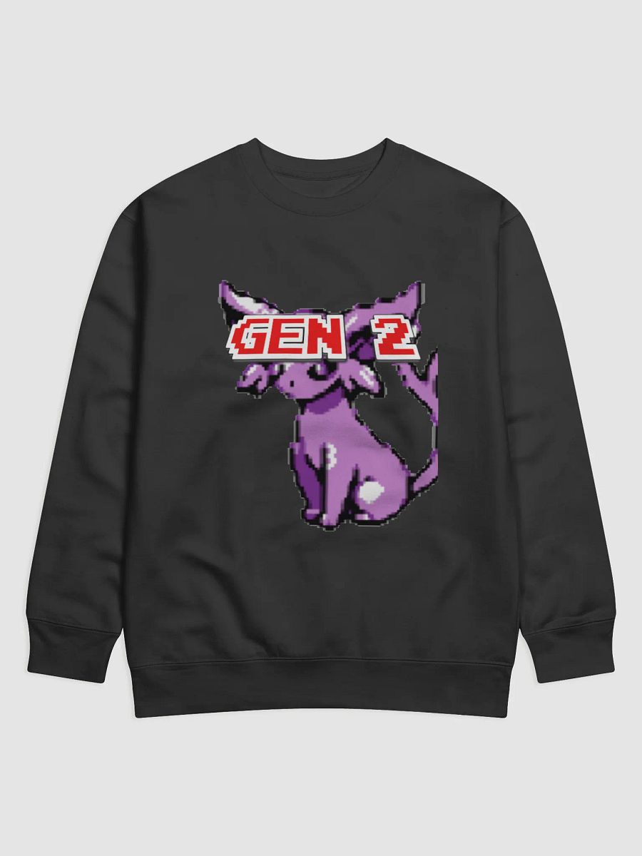 Unique Gen 2 Sprite of Espeon (Black Cotton Sweatshirt) product image (1)