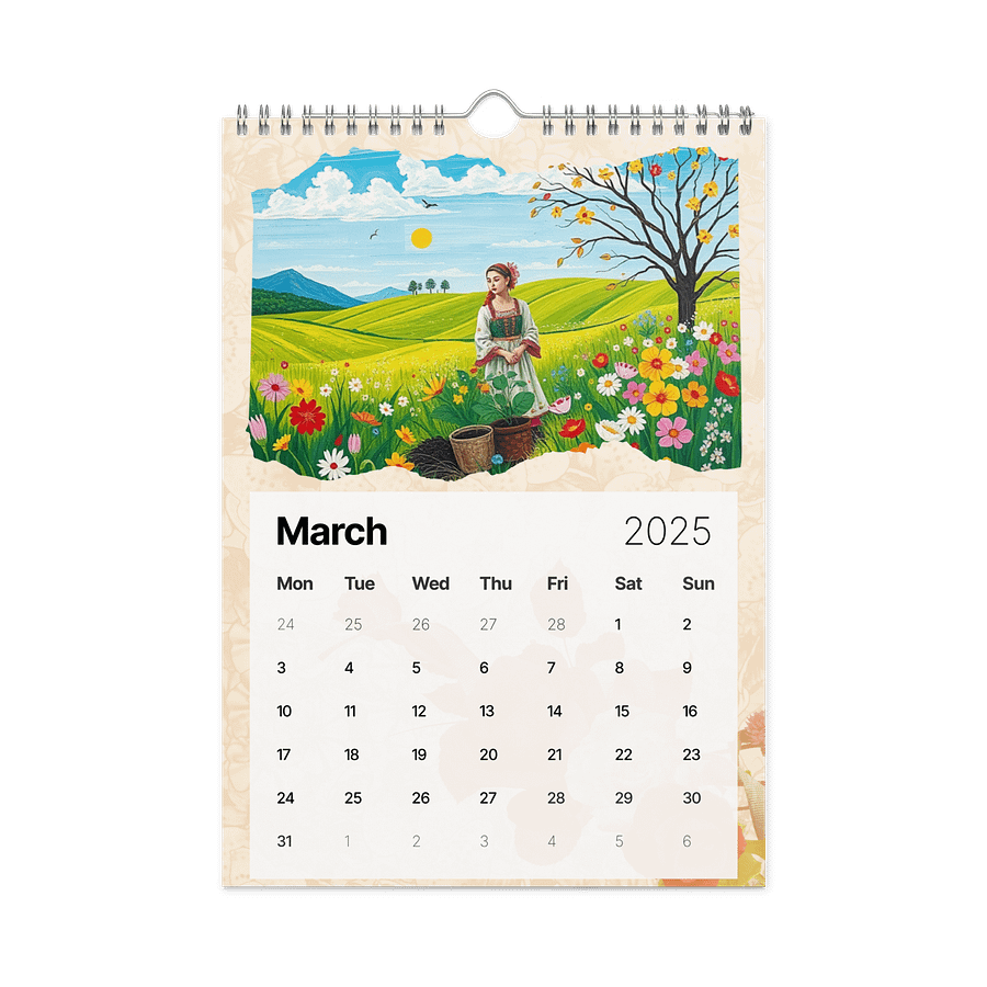 FOLK ART WALL CALENDAR 2026 product image (9)