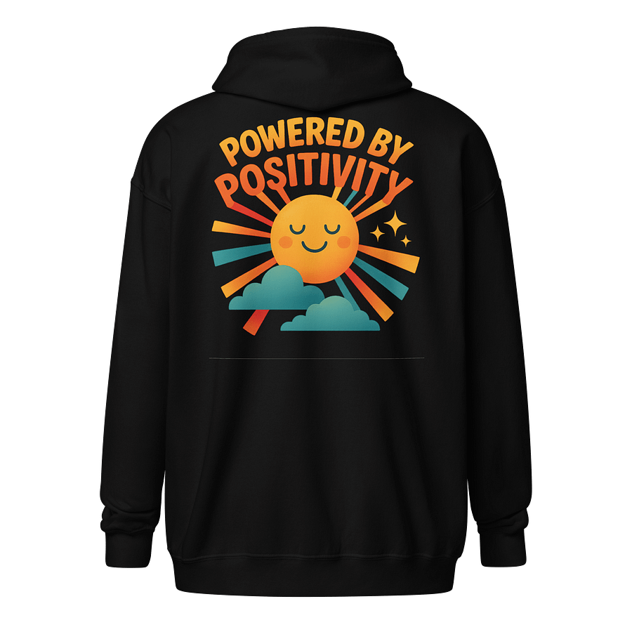 Powered by Positivity – Bold Smiling Sun Zip Hoodie product image (1)