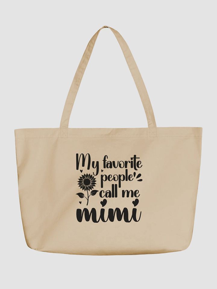 My Favorite People Call Me Mimi, Grandma Eco Tote Bag - Cream product image (2)