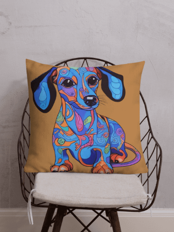 Psychedelic Dachshund #1 - Pillow product image (6)