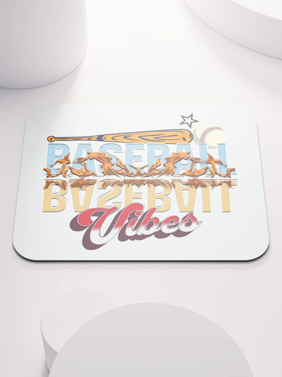 Baseball Flaming Vibes Mouse Pad product image (3)