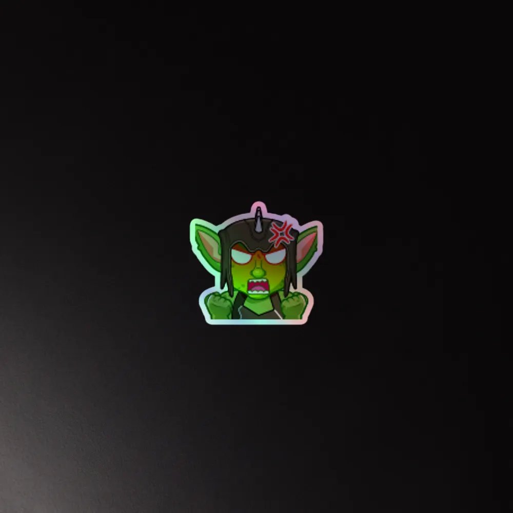 Angry Holographic Sticker product image (2)