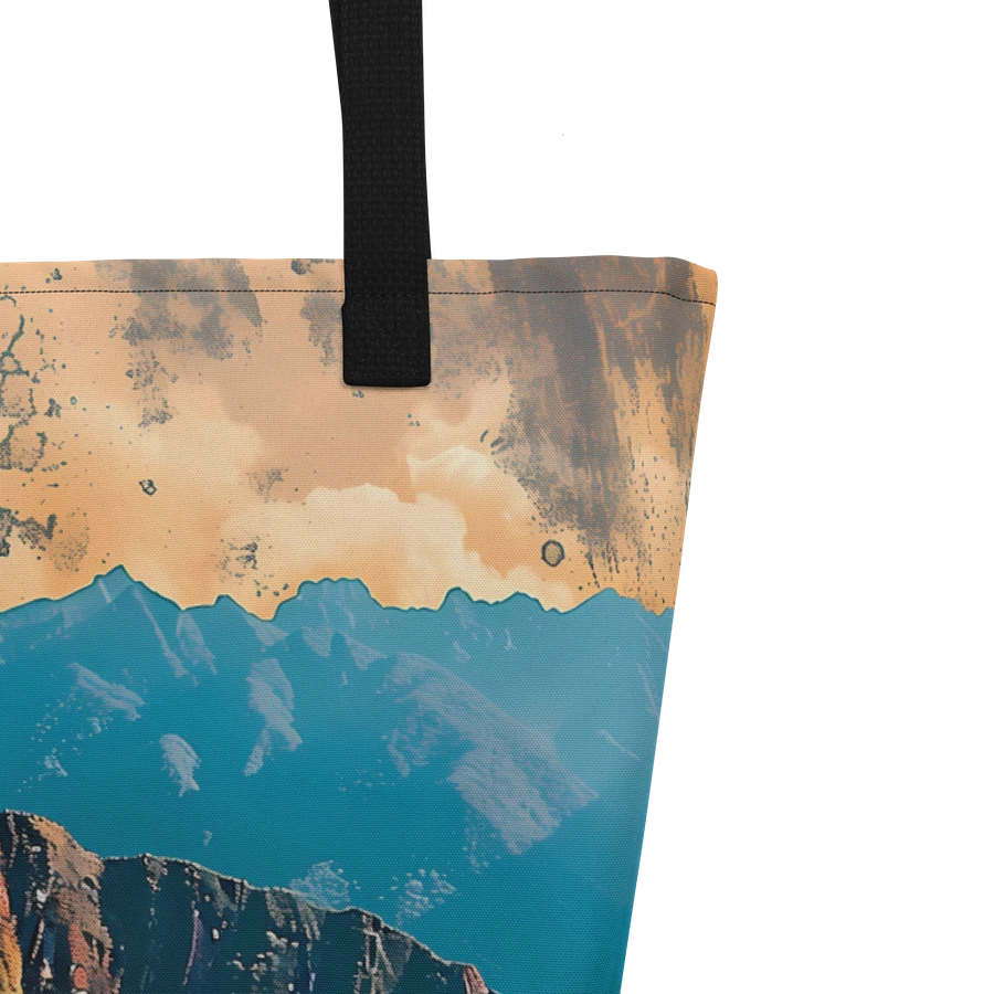 Tote Bag: Ancient Machu Picchu Artistic Travel Adventure Abstract Art Design product image (5)