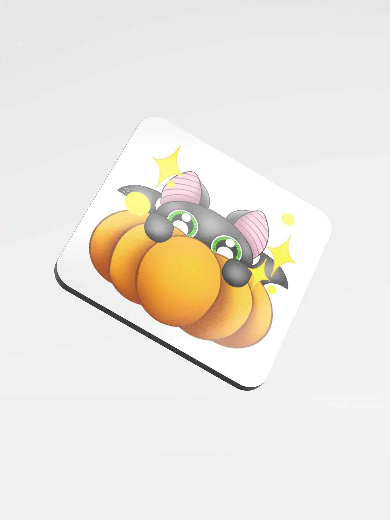 kawaii bat gloss cork coaster product image (1)