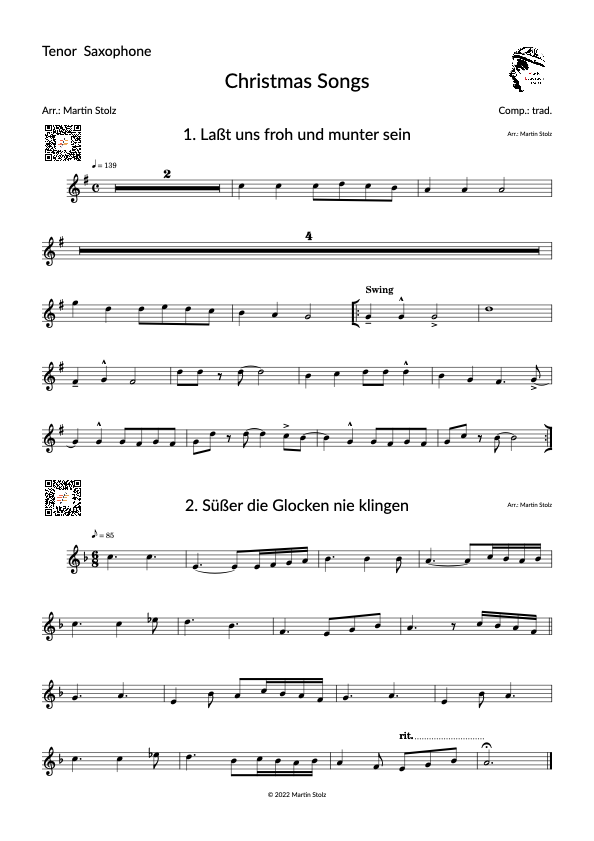 11 Christmas Carols - Saxophone Quartet product image (6)