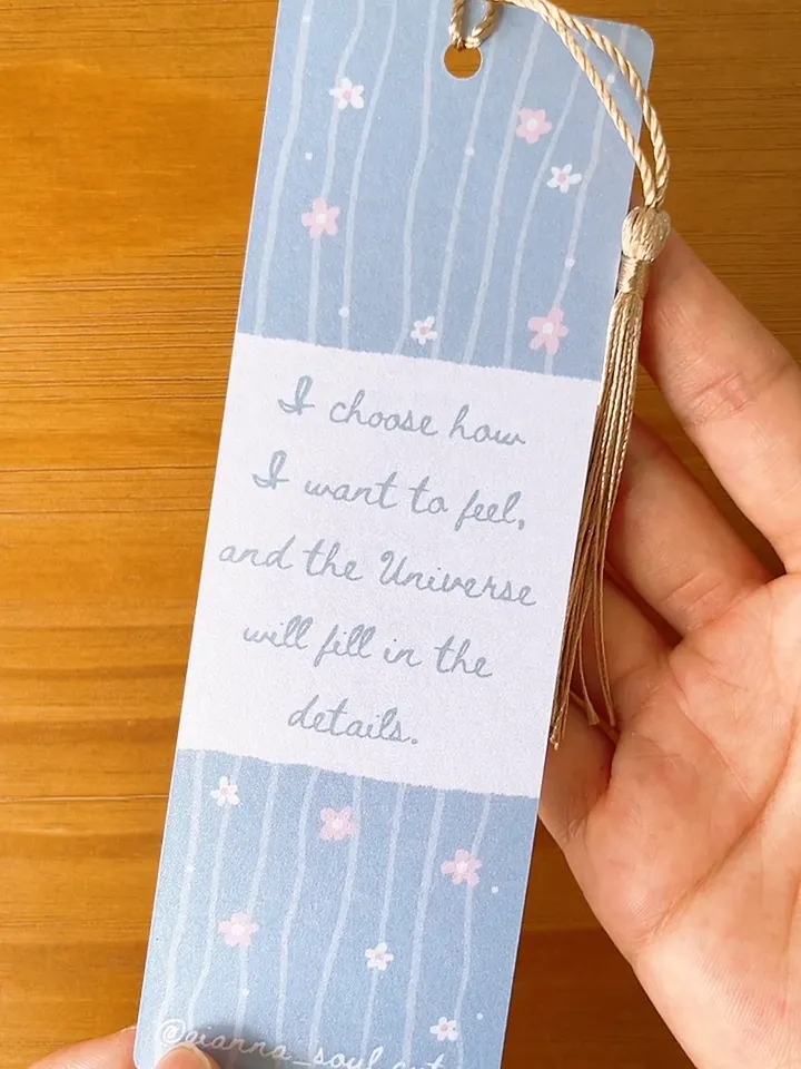 Let the universe fill in the details | Glitter Affirmation Bookmark product image (2)