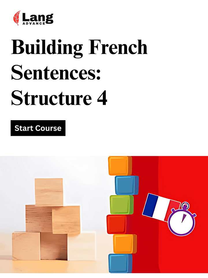 Building Structures In French - Structure 4 French Grammar product image (1)