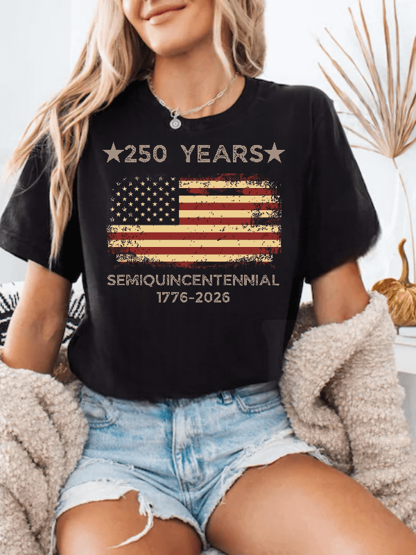American Semiquincentennial T-Shirt | Vintage 1776-2026 Flag Design | 250 Years Patriotic Apparel product image (1)