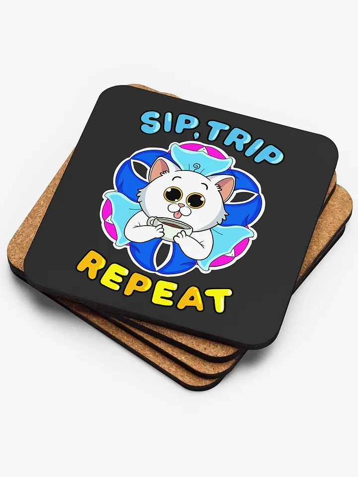 Sip, Trip, Repeat Cork-back Coaster product image (2)