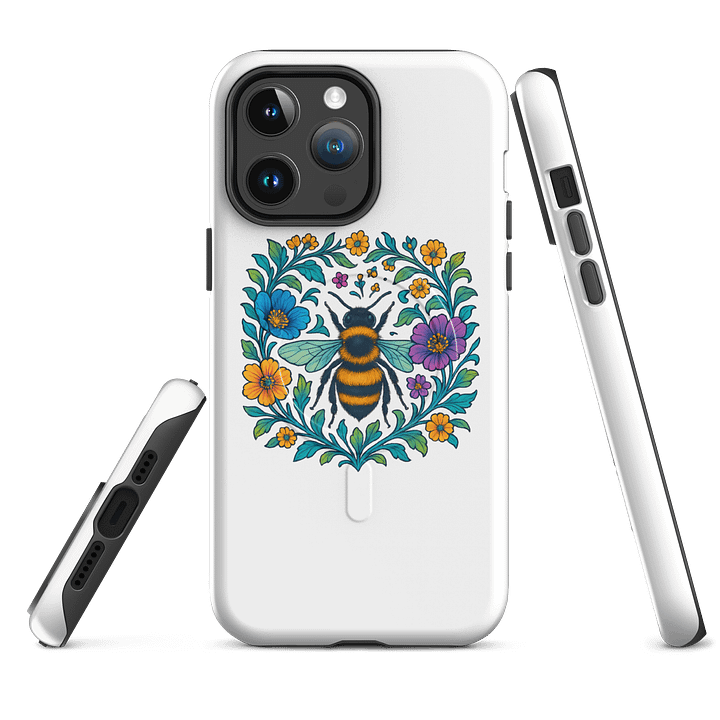 Cottagecore Bee MagSafe® iPhone Case With Wildflowers product image (4)