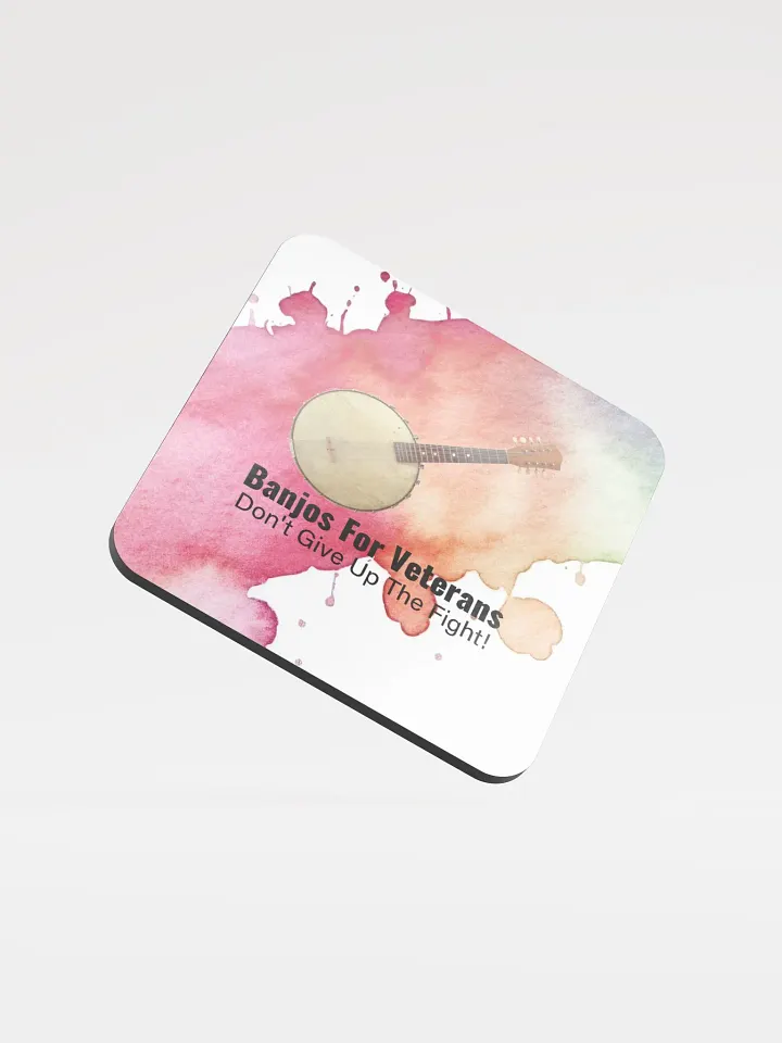 BANJOS FOR VETERANS (B4V) 2023 ARTWORK GLOSSED CORK COASTER product image (1)