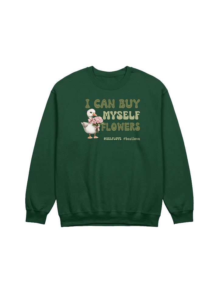 Funny Duck Valentine's day sweatshirt - I can buy myself flowers product image (2)