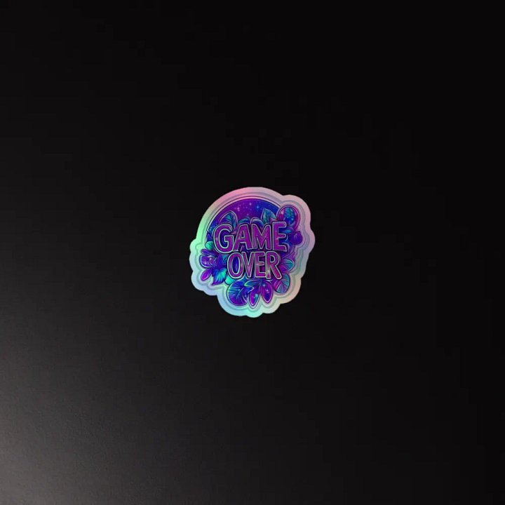 Game Over Holographic Sticker product image (4)