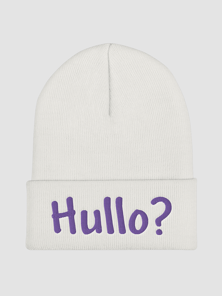 [PixelxKitten] Hullo? White and Purple Beanie product image (1)