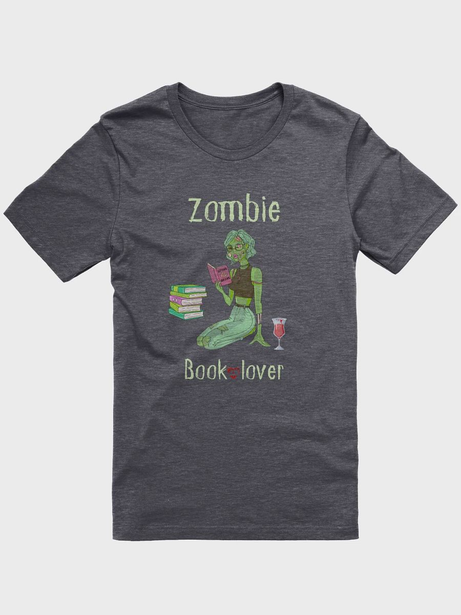 Zombie Book Lover - Navy Heather T-shirt product image (1)