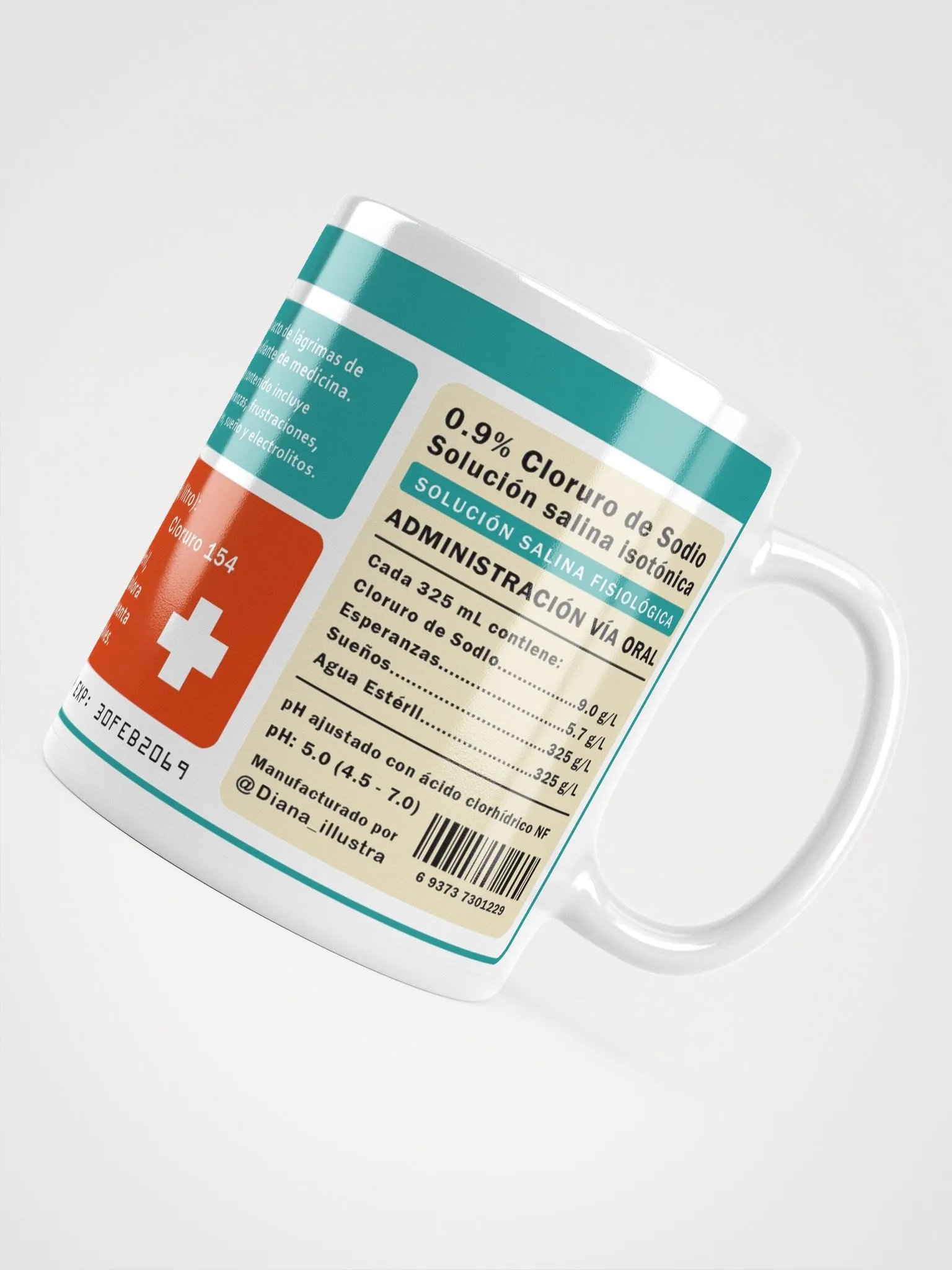 "Lágrimas de estudiante de medicina" (SPANISH) Ceramic mug product image (2)