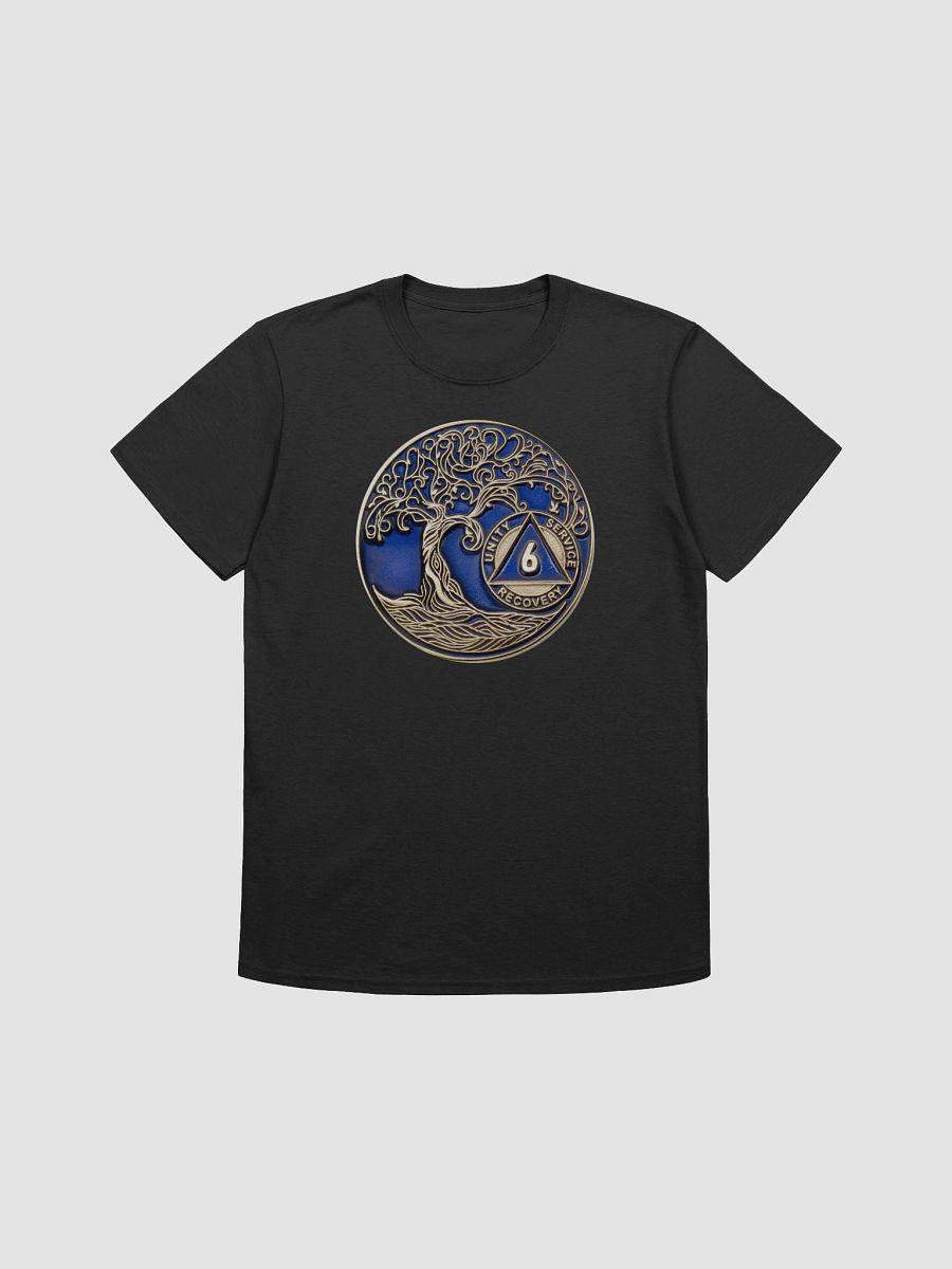 Twisted Tree of Life 6th Year Sobriety Blue Medallion T-Shirt product image (4)