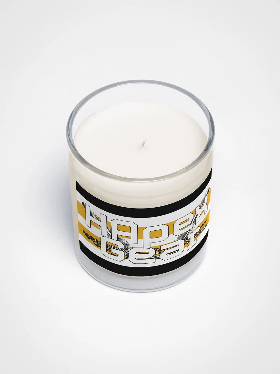 Soy Wax Candle In A Clear Glass Jar - Pittsburgh Penguins Color - White HApex Gear White Logo product image (3)