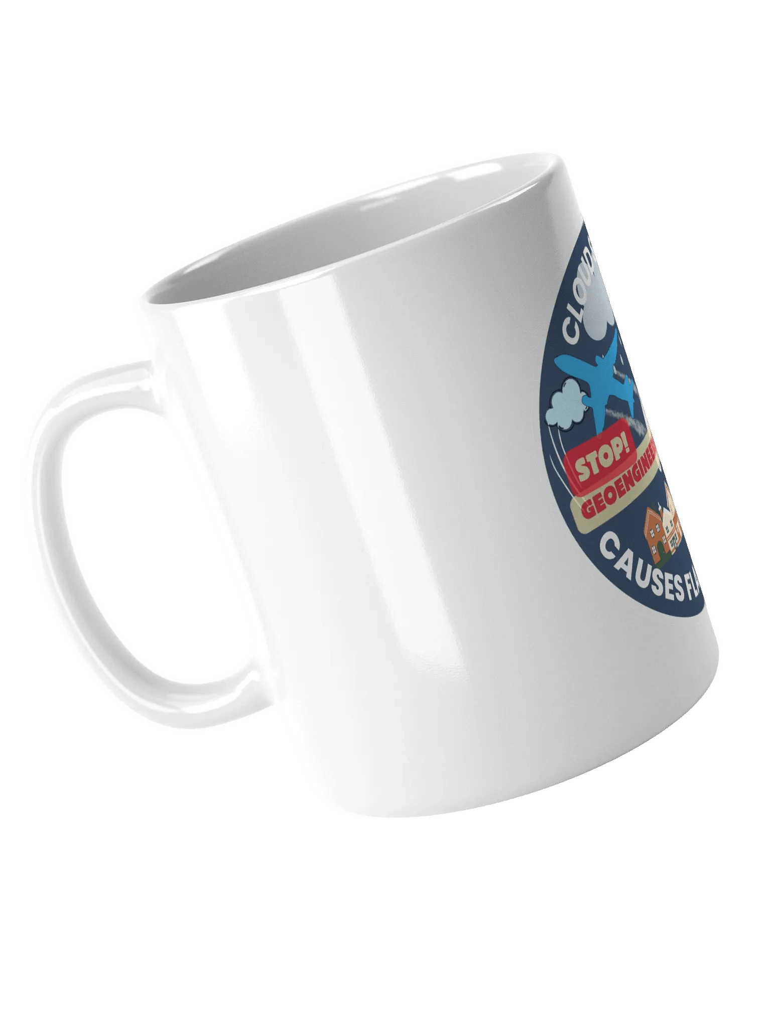 Cloud Seeding Warning - White Clossy Mug product image (2)