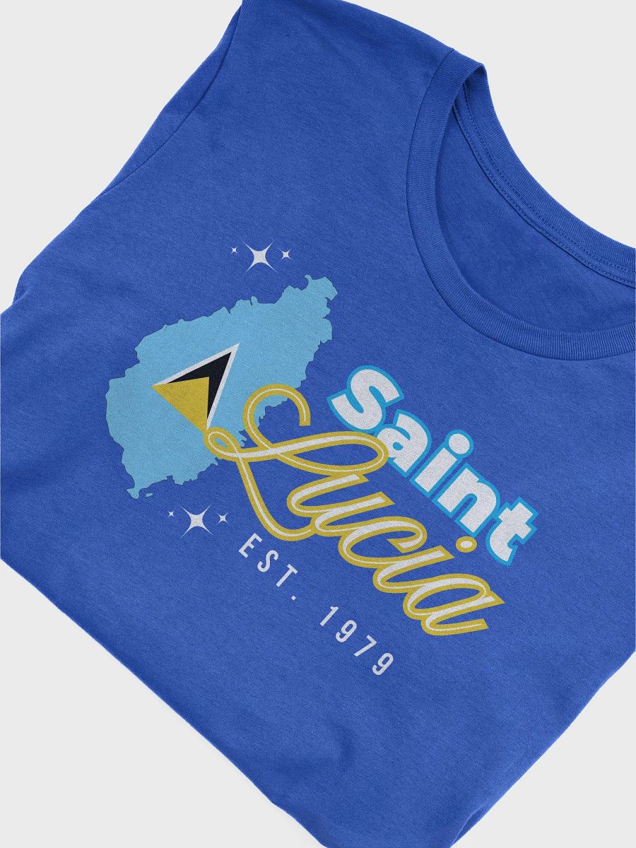 Saint Lucia Flag Outline T-Shirt product image (26)