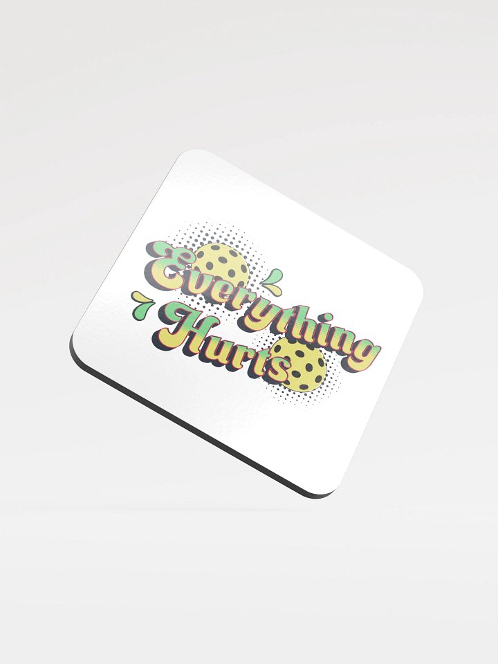 Everything Hurts Pickleball Vibrant Pain Coaster Set product image (2)