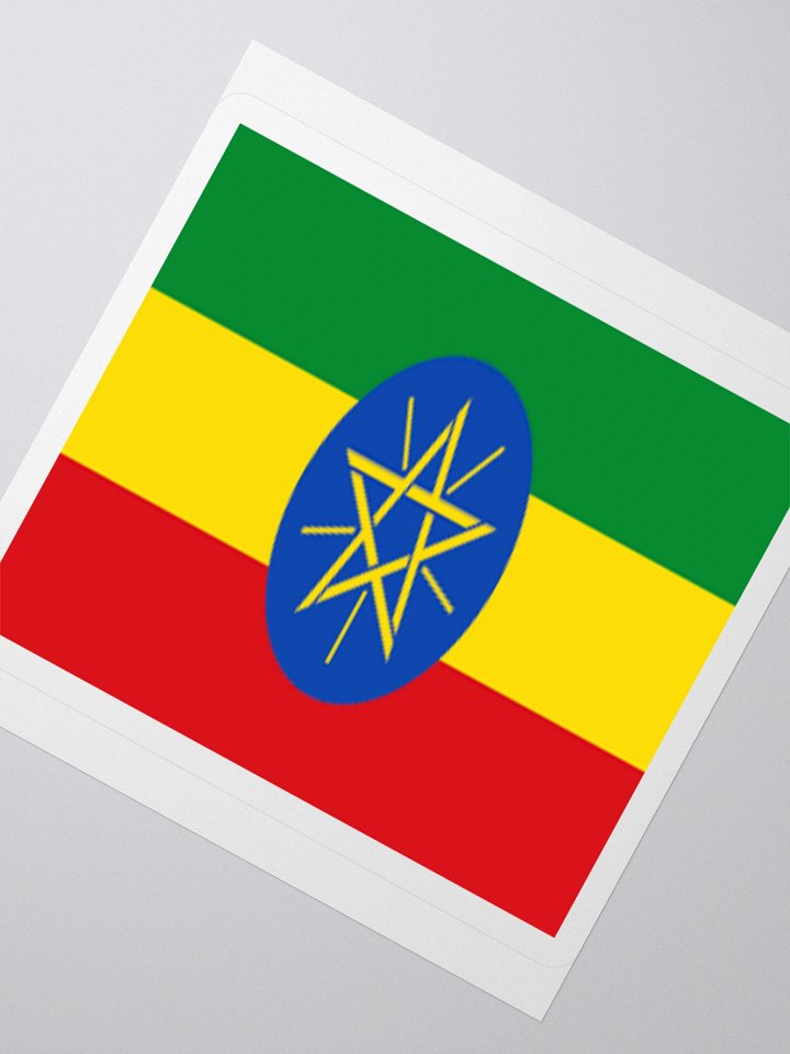 Ethiopia Flag Sticker | Pentagram Design | Durable Vinyl | 3 Sizes product image (6)