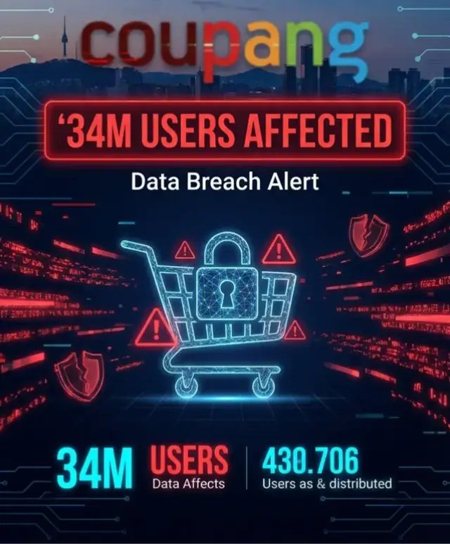 One of South Korea’s biggest e-commerce platforms, Coupang, just confirmed a massive data leak nearly 34 million accounts exposed. What got leaked? 👇 • Names • Phone numbers • Emails • Partial payment info • Order history The company says passwords + full card numbers are safe… but let’s be honest this is still huge. And the scary part? The breach came from a third-party partner. This is exactly why cybersecurity experts keep saying: Your system is only as strong as the weakest vendor connected to it. Governments are now stepping in, and global e-commerce platforms might face tougher security rules after this. For everyday users: 🔒 Turn on 2FA 🔒 Change your password 🔒 Watch for phishing attempts 🔒 Don’t ignore data breach notifications #CyberSecurity #DataBreach #TechNews #OnlineSafety #PrivacyMatters 