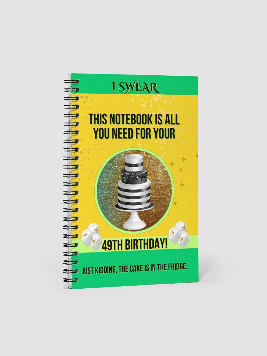 Glittery 49th Birthday Spiral Notebook product image (3)