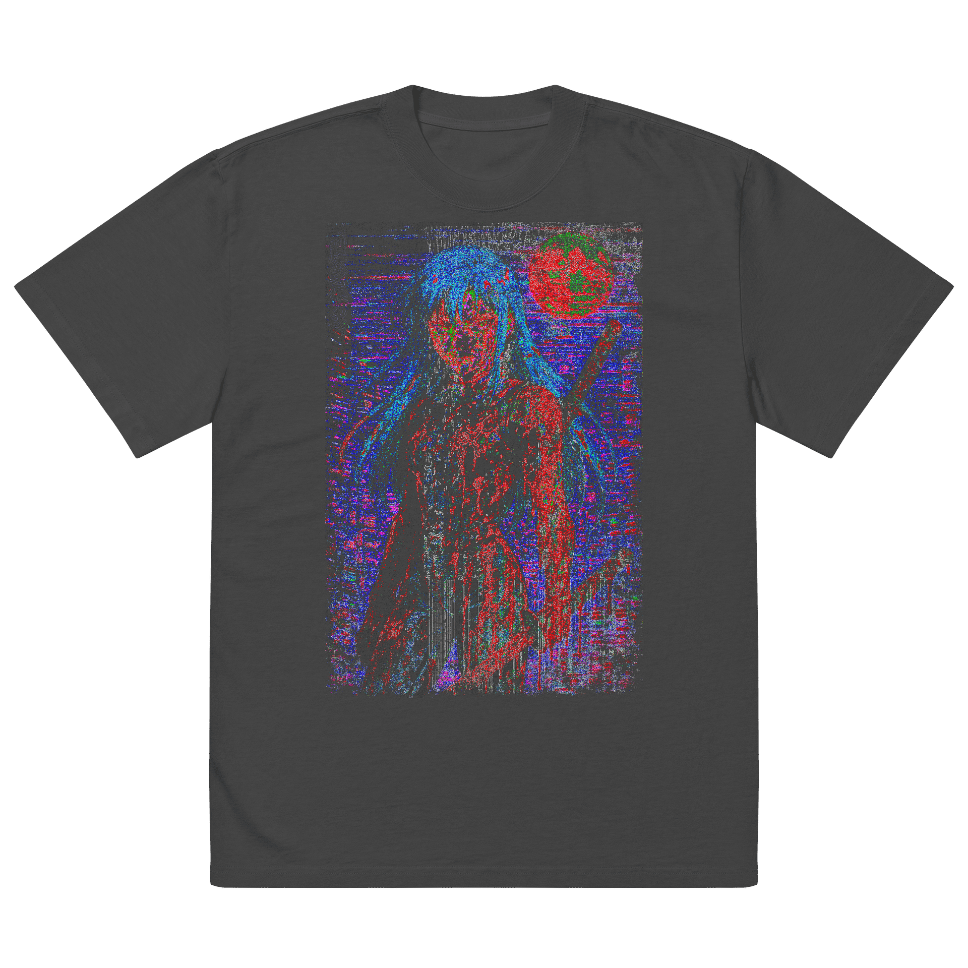 Neon Bloodsoaked Samurai Premium Oversized Faded T-Shirt product image (3)